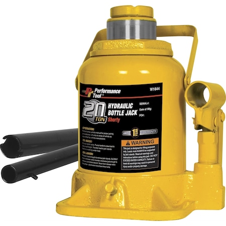 Performance Tool 20 Ton Shorty Hydraulic Bottle Jack W1644